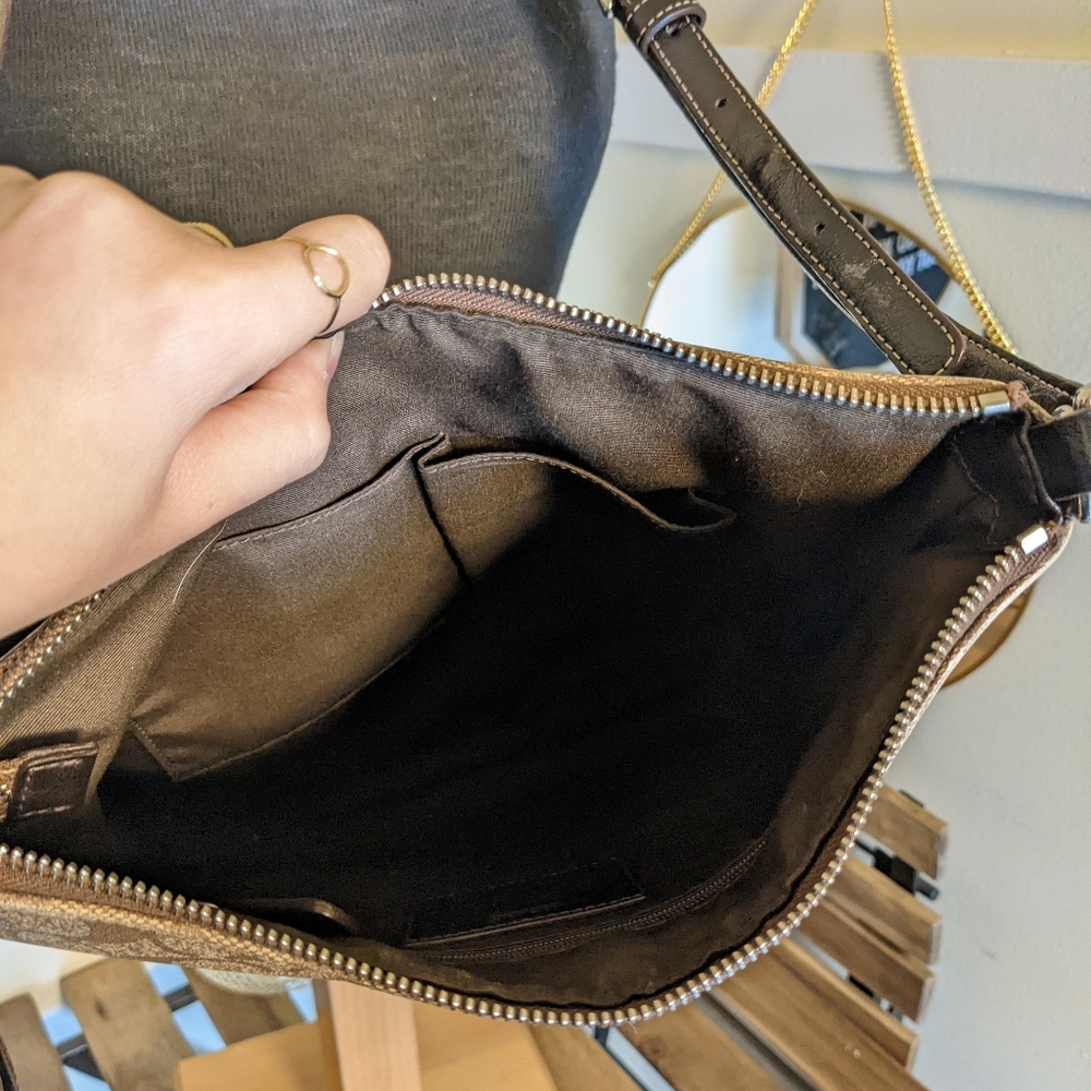 Coach Cross Body Bag with Signature Print Canvas - Picture 5 of 6